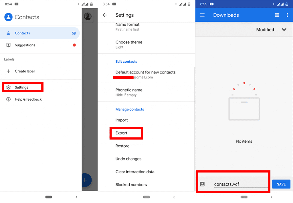 How to back up Contacts to Google Account with 2 methods