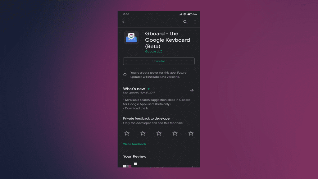 Gboard is not Working on Android