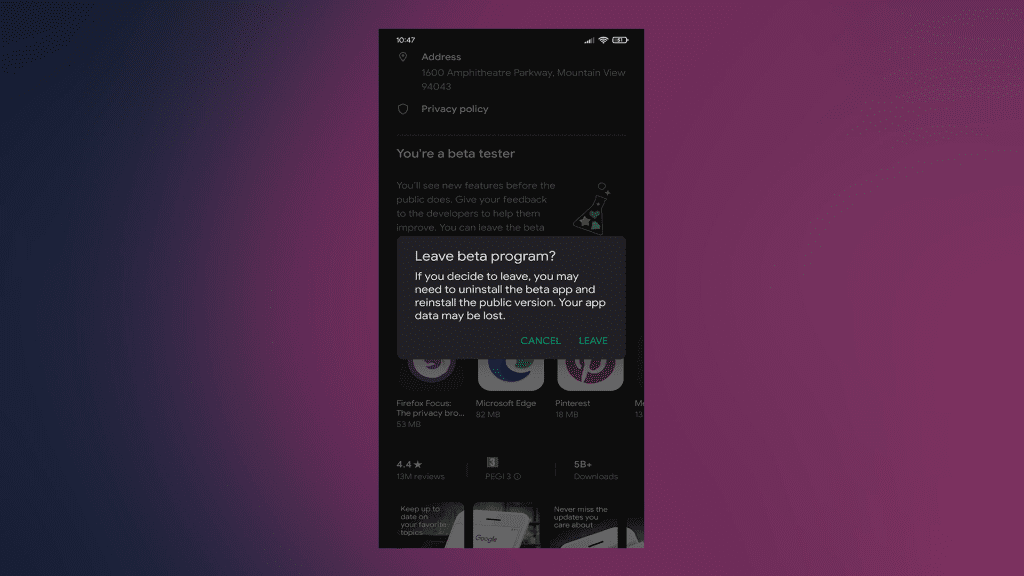 google app not working