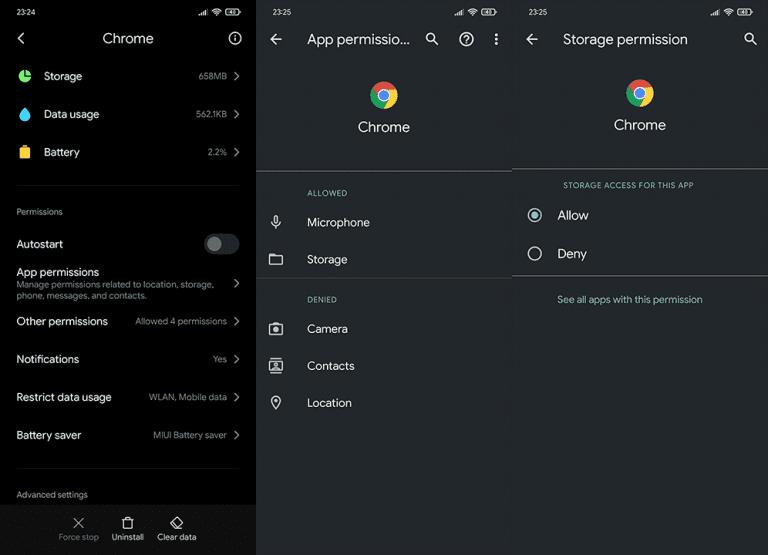 How to fix "Chrome needs storage access" error on Android