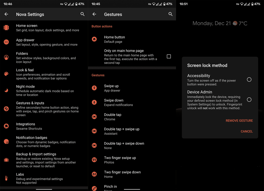 How to use Nova launcher Shortcuts and Gestures