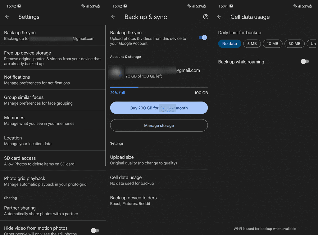 google photos backup stuck