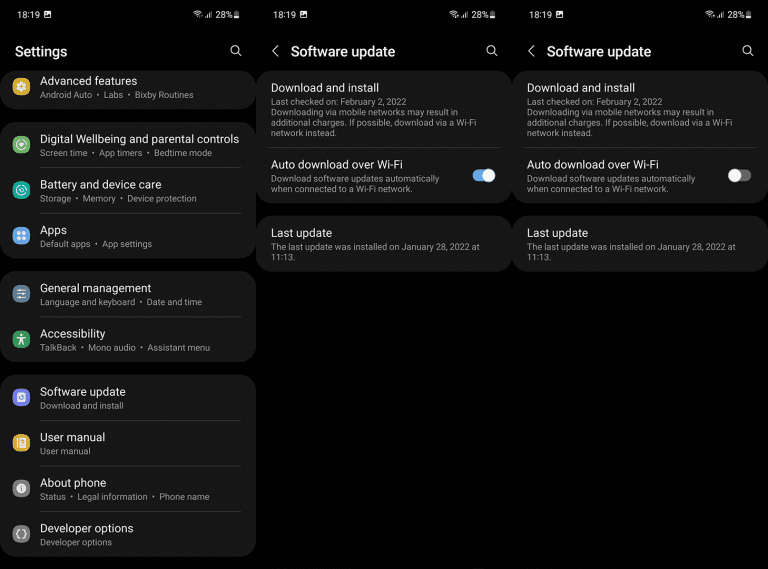 How to turn off automatic system updates on Android %%page%%