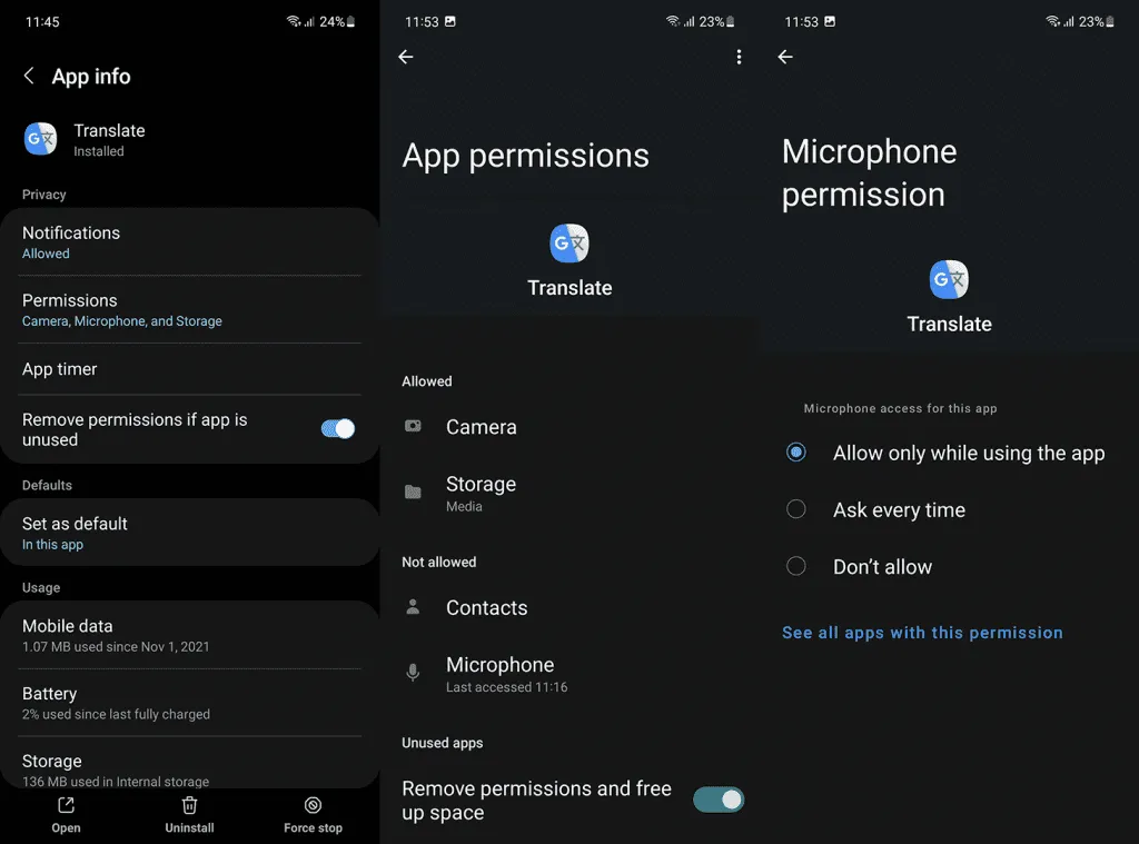 google translate microphone not working