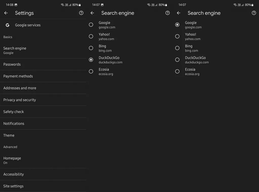 get rid of duckduckgo