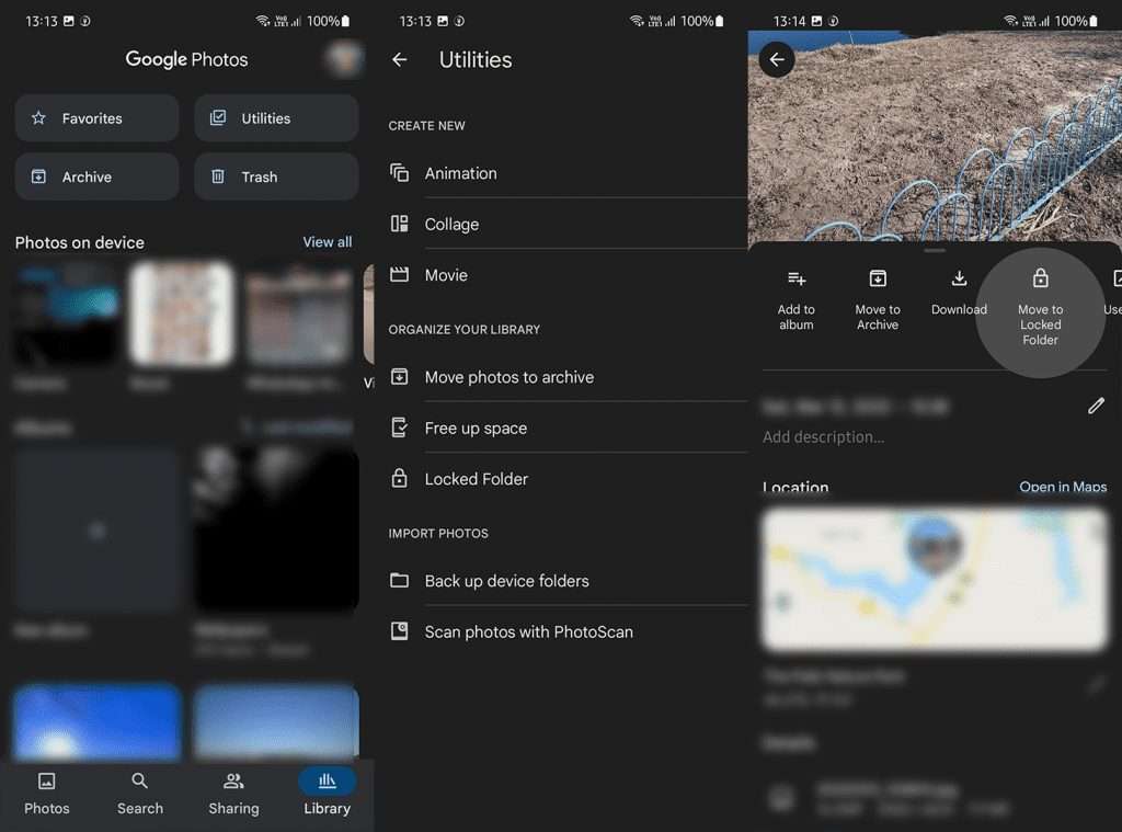 google photos hidden album