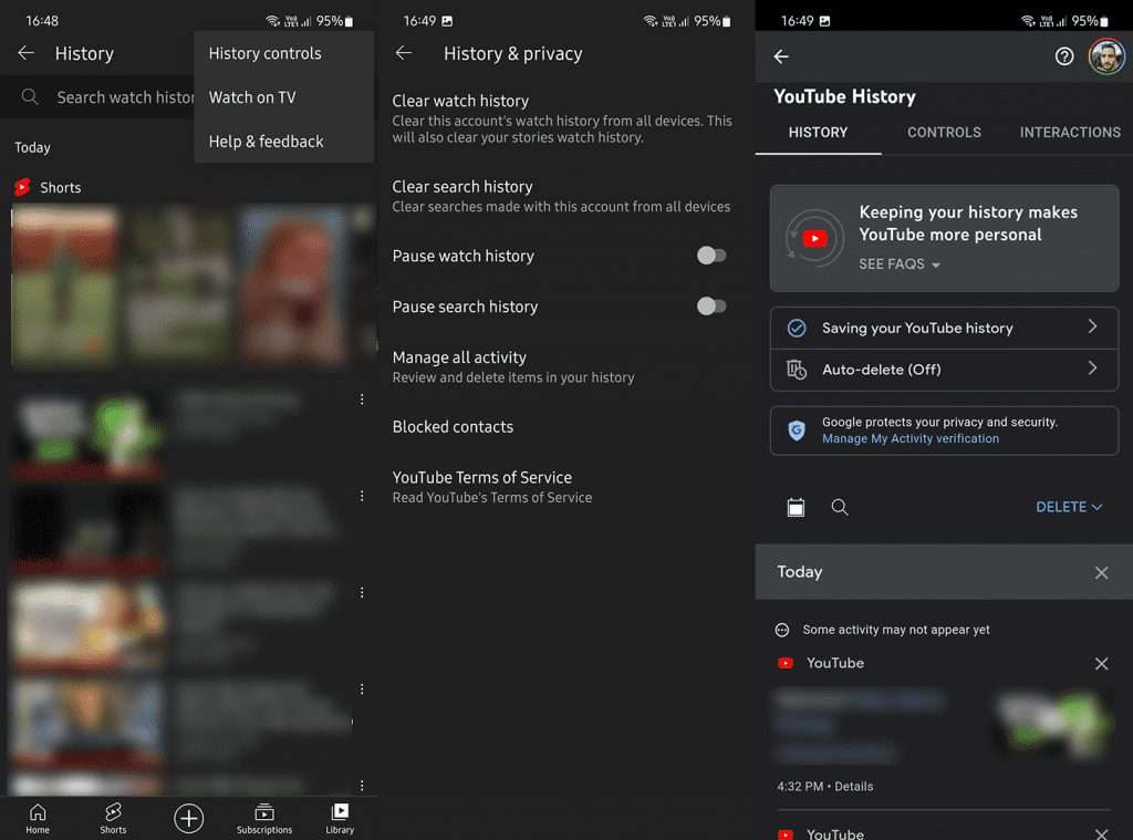 search youtube history by date