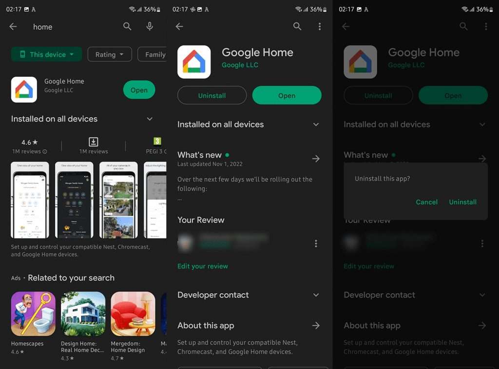 not allowed to manage group google home