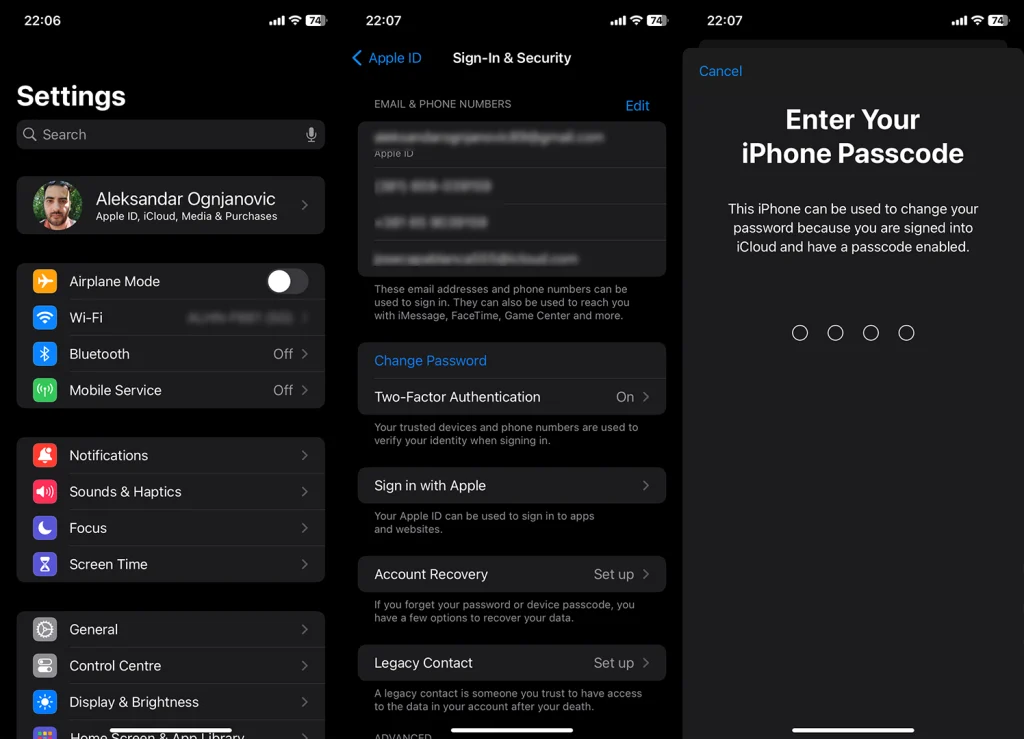someone accessing iphone