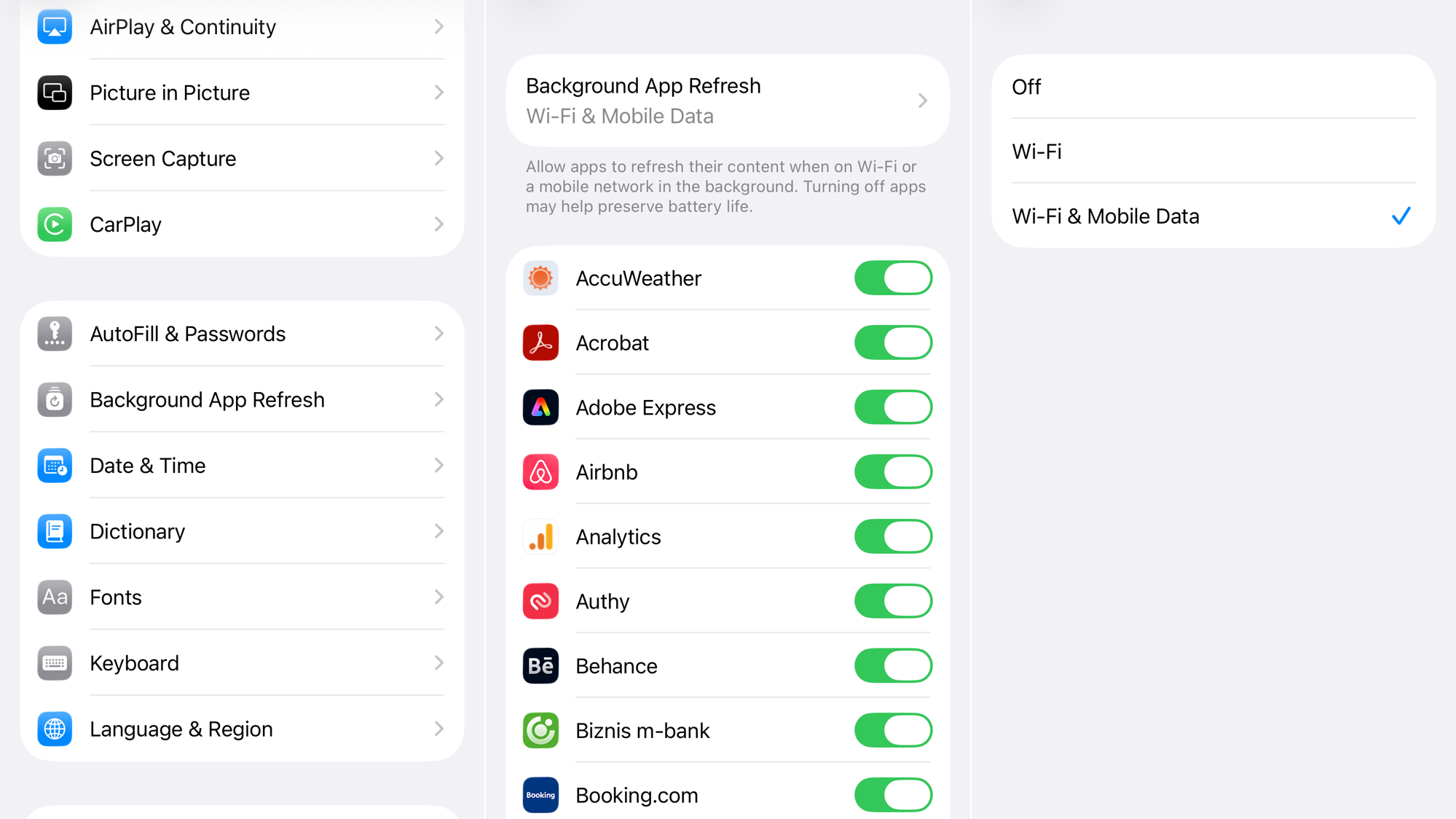 Background App Refresh