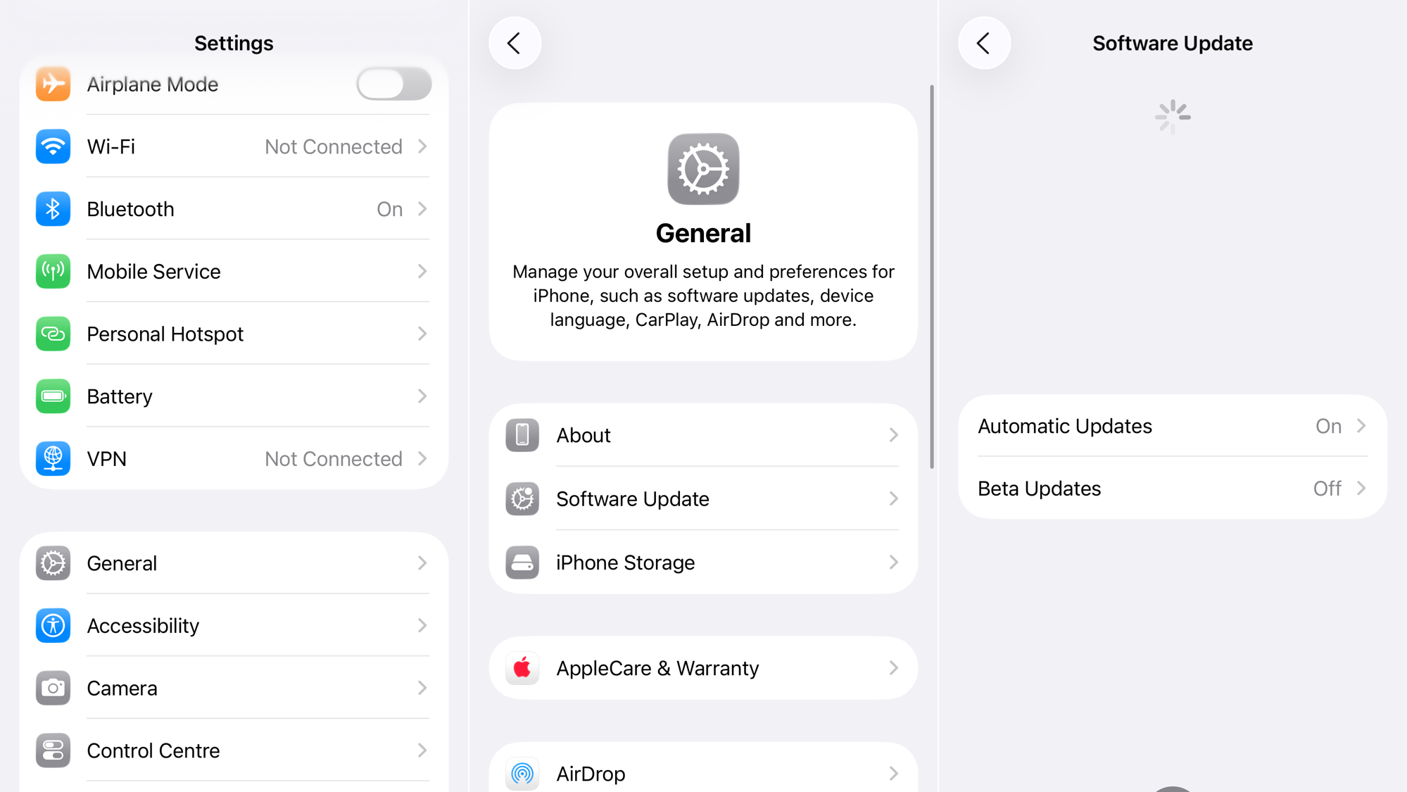 Check for updates ios 26