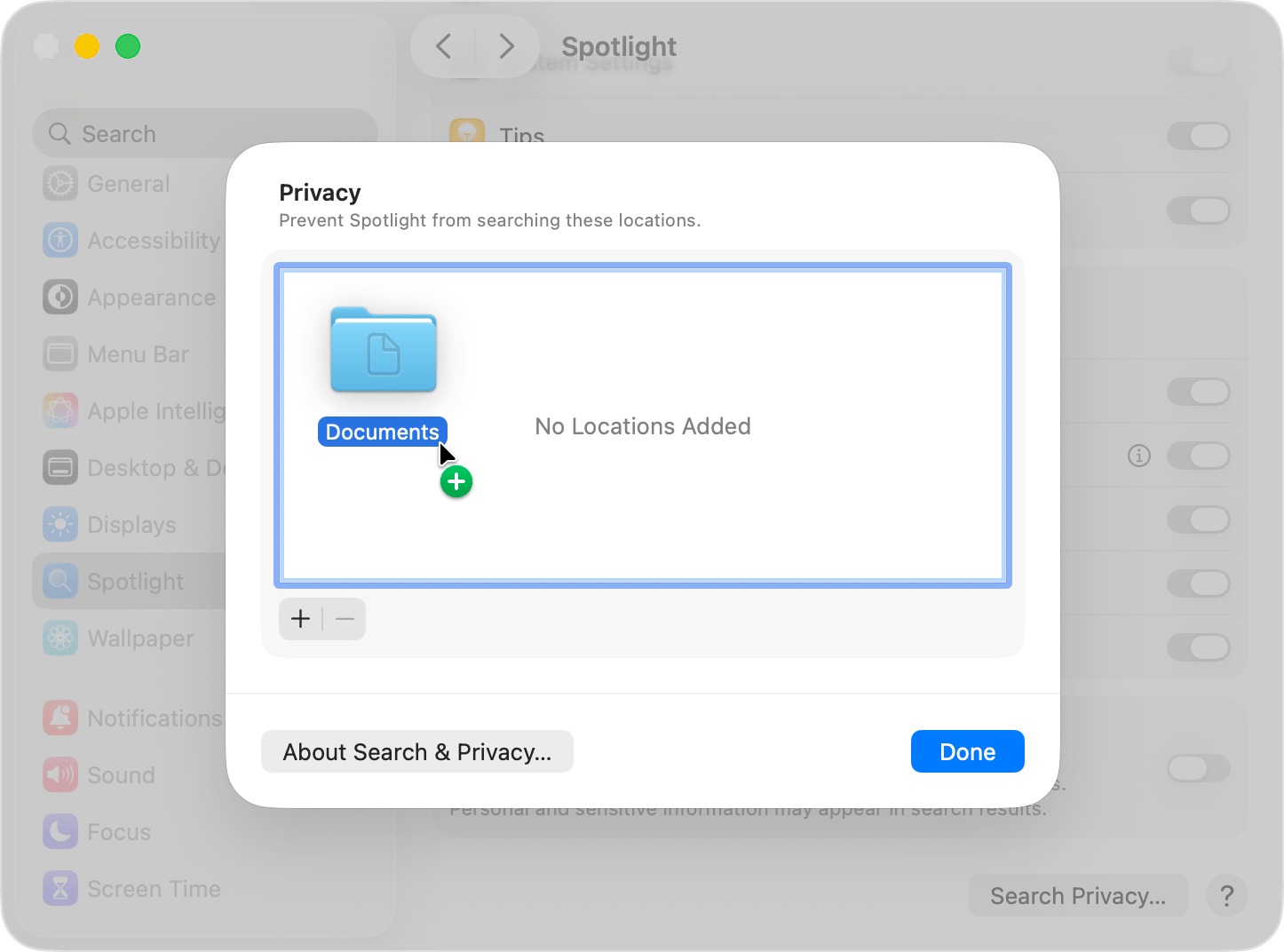 macos indexing